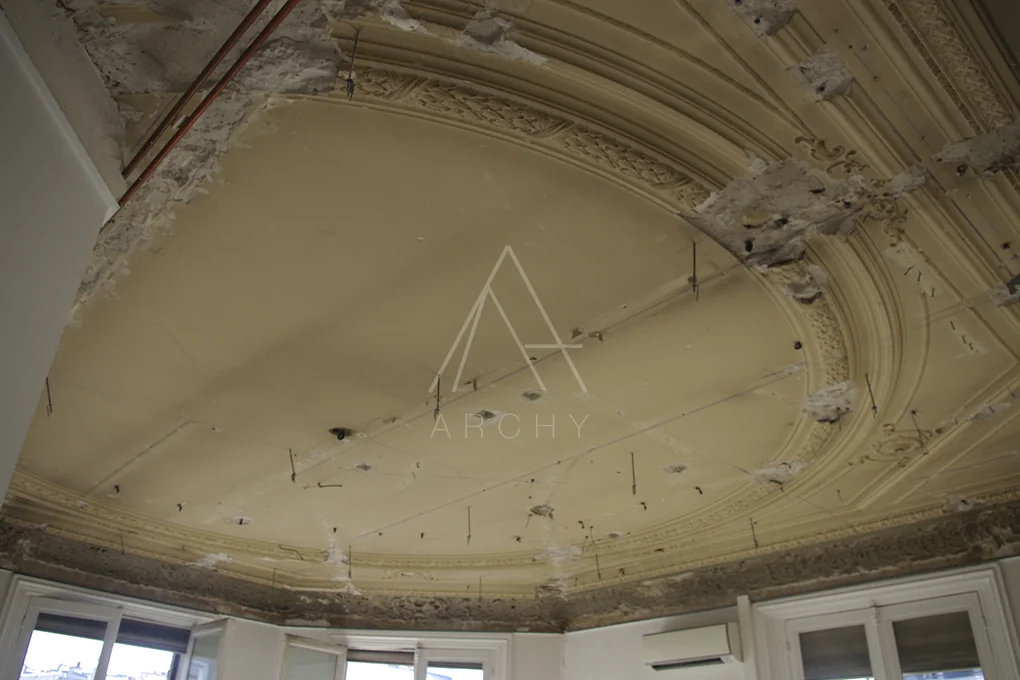 Plafond avant restauration