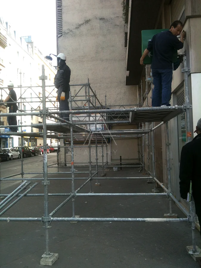 Travaux sur échafaudage